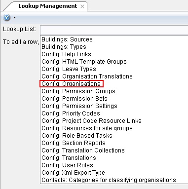 Config organisations image